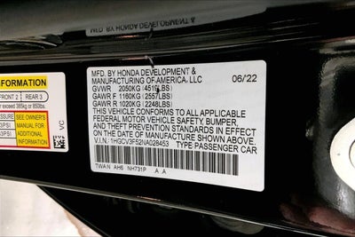 2022 Honda Accord Hybrid EX-L