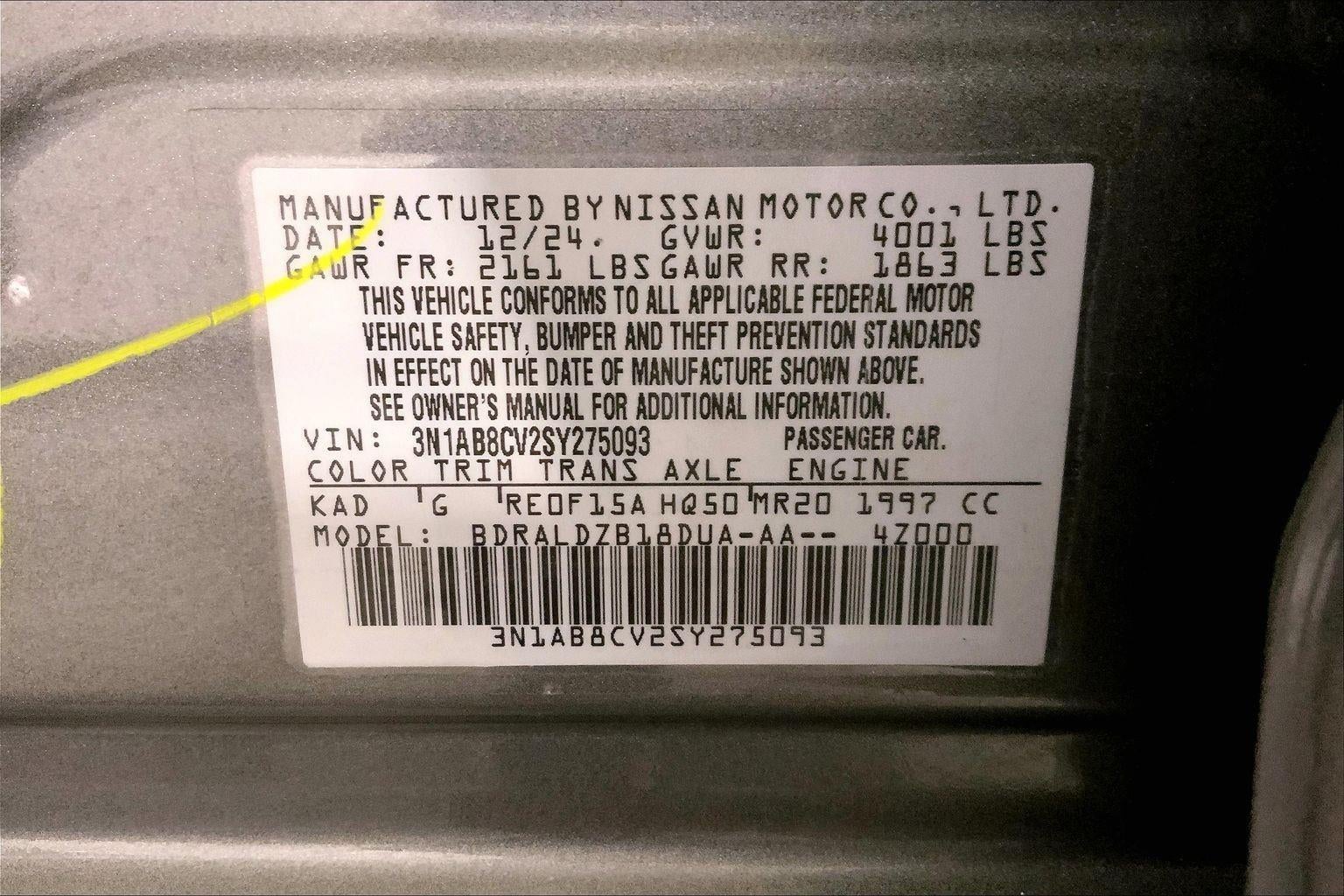 2025 Nissan Sentra SV