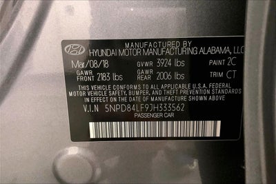 2018 Hyundai Elantra Value Edition