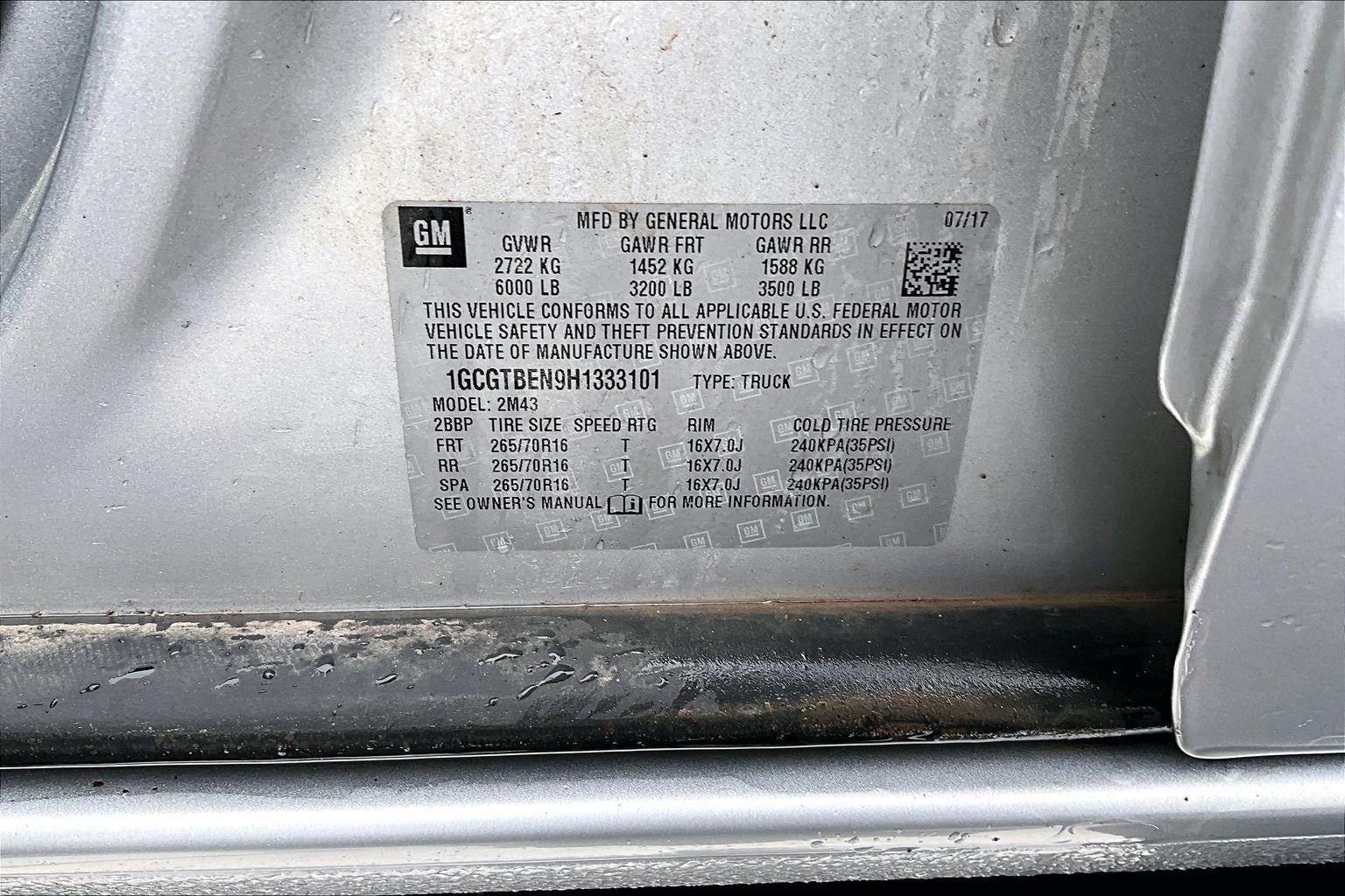 2017 Chevrolet Colorado 4WD WT