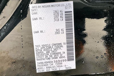 2025 Nissan Altima SV