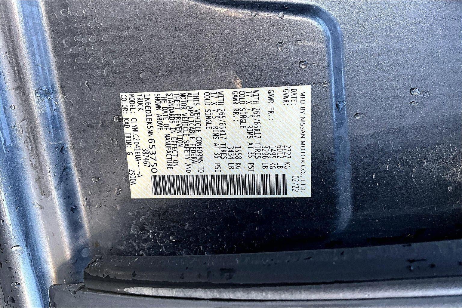 2022 Nissan Frontier SV