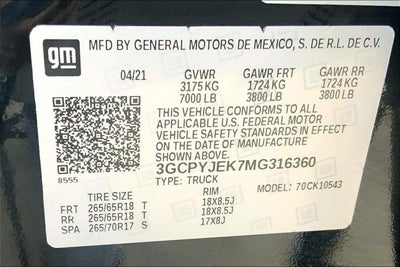 2021 Chevrolet Silverado 1500 LT