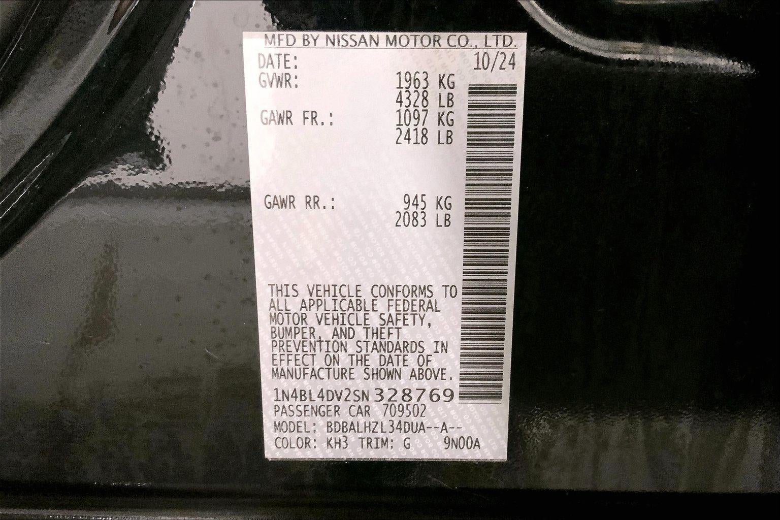 2025 Nissan Altima SV