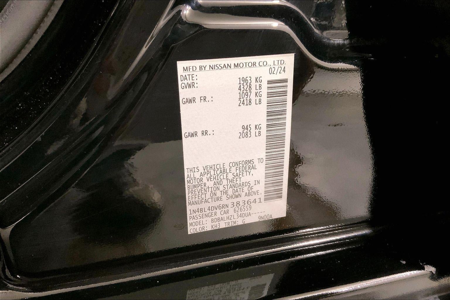 2024 Nissan Altima 2.5 SV