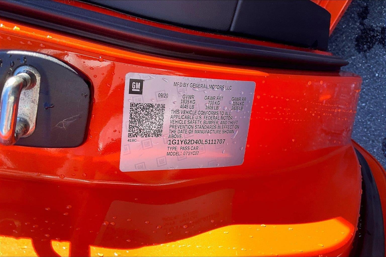 2020 Chevrolet Corvette Stingray 1LT