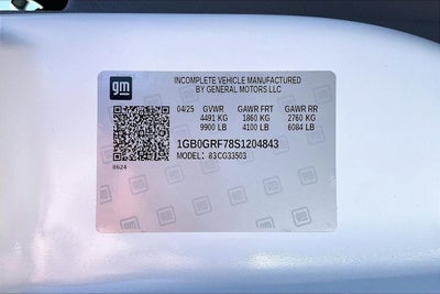 2025 Chevrolet Express Cutaway 3500 1WT