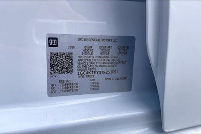 2026 Chevrolet Silverado 3500 HD LT DRW