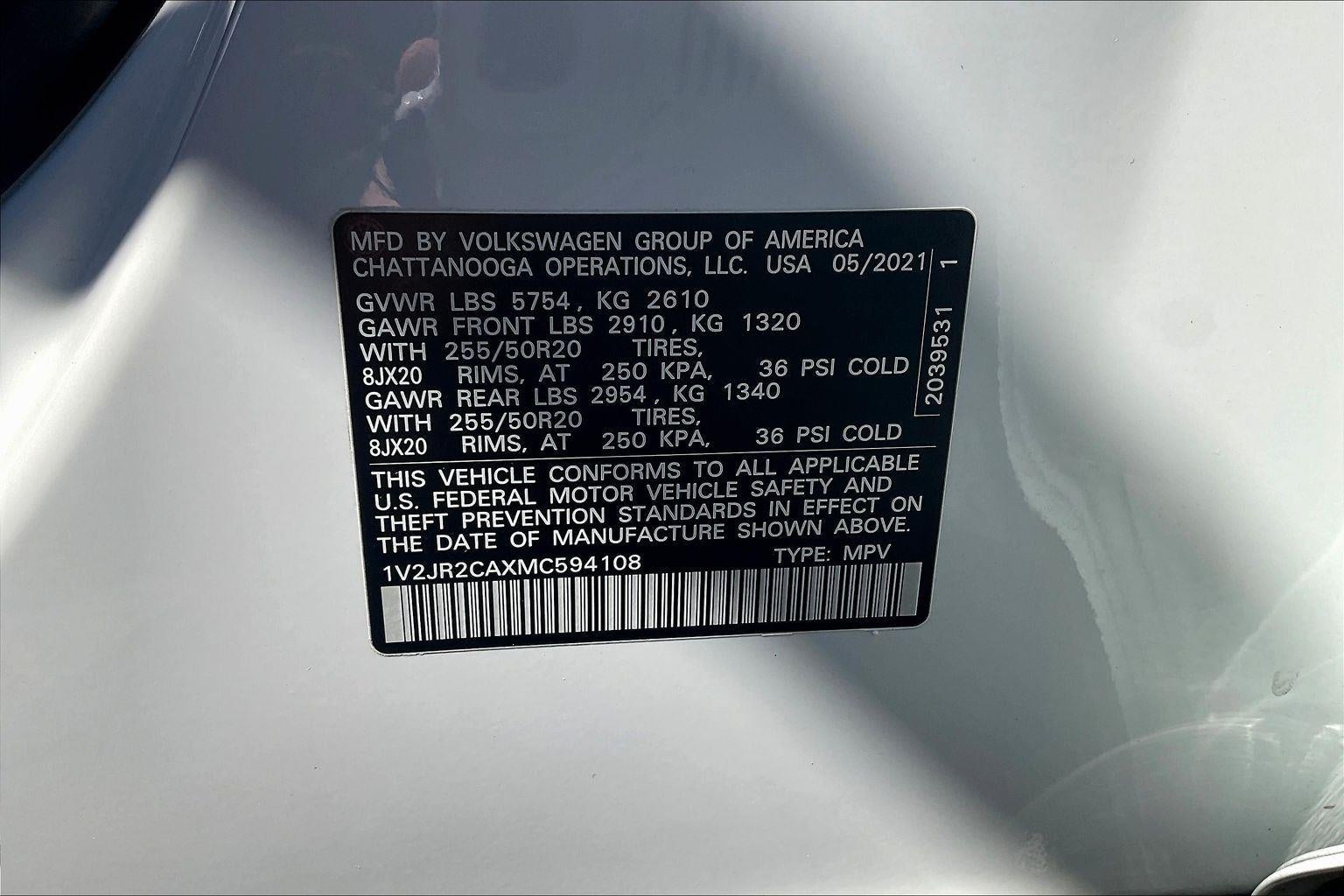 2021 Volkswagen Atlas 3.6L V6 SE w/Technology