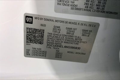 2022 Chevrolet Silverado 1500 ZR2