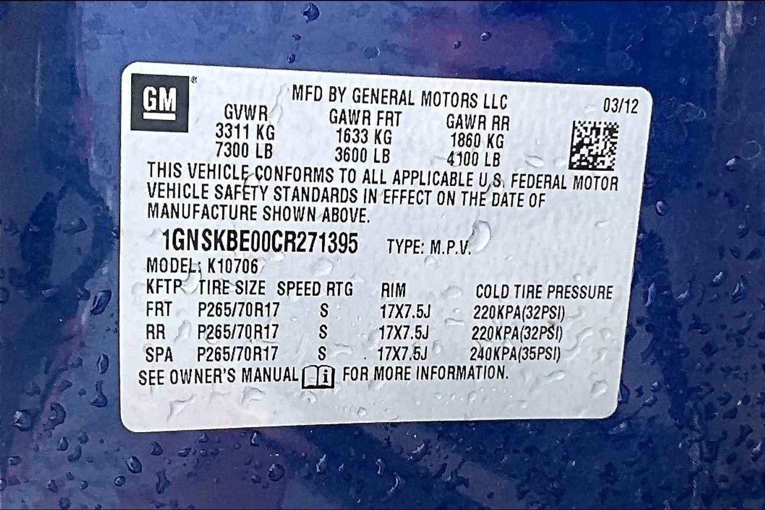 2012 Chevrolet Tahoe LT