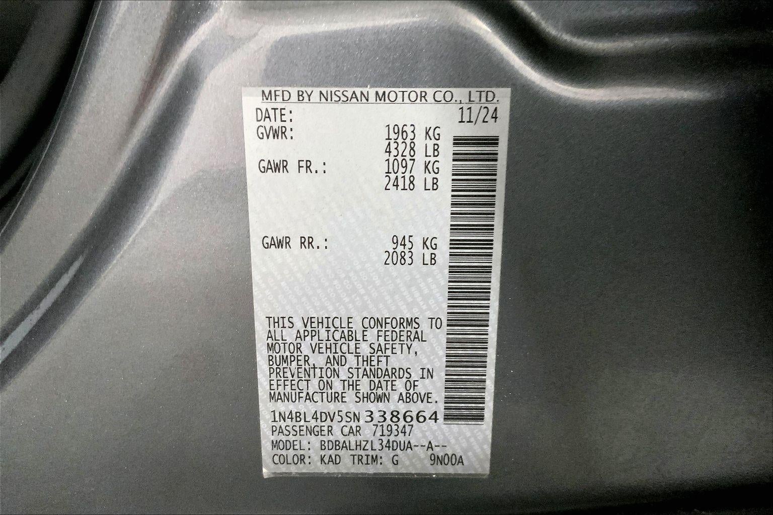 2025 Nissan Altima SV