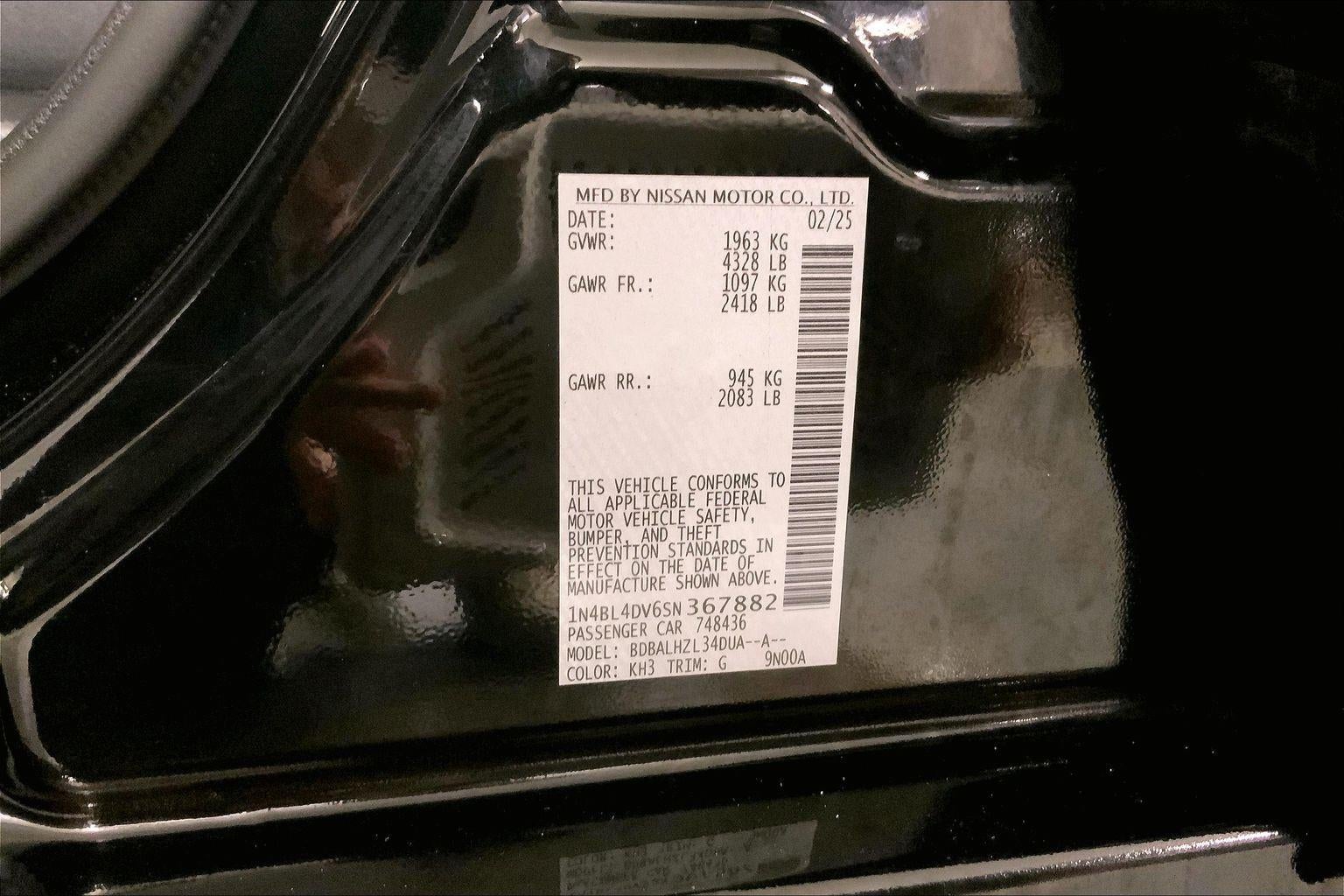 2025 Nissan Altima SV