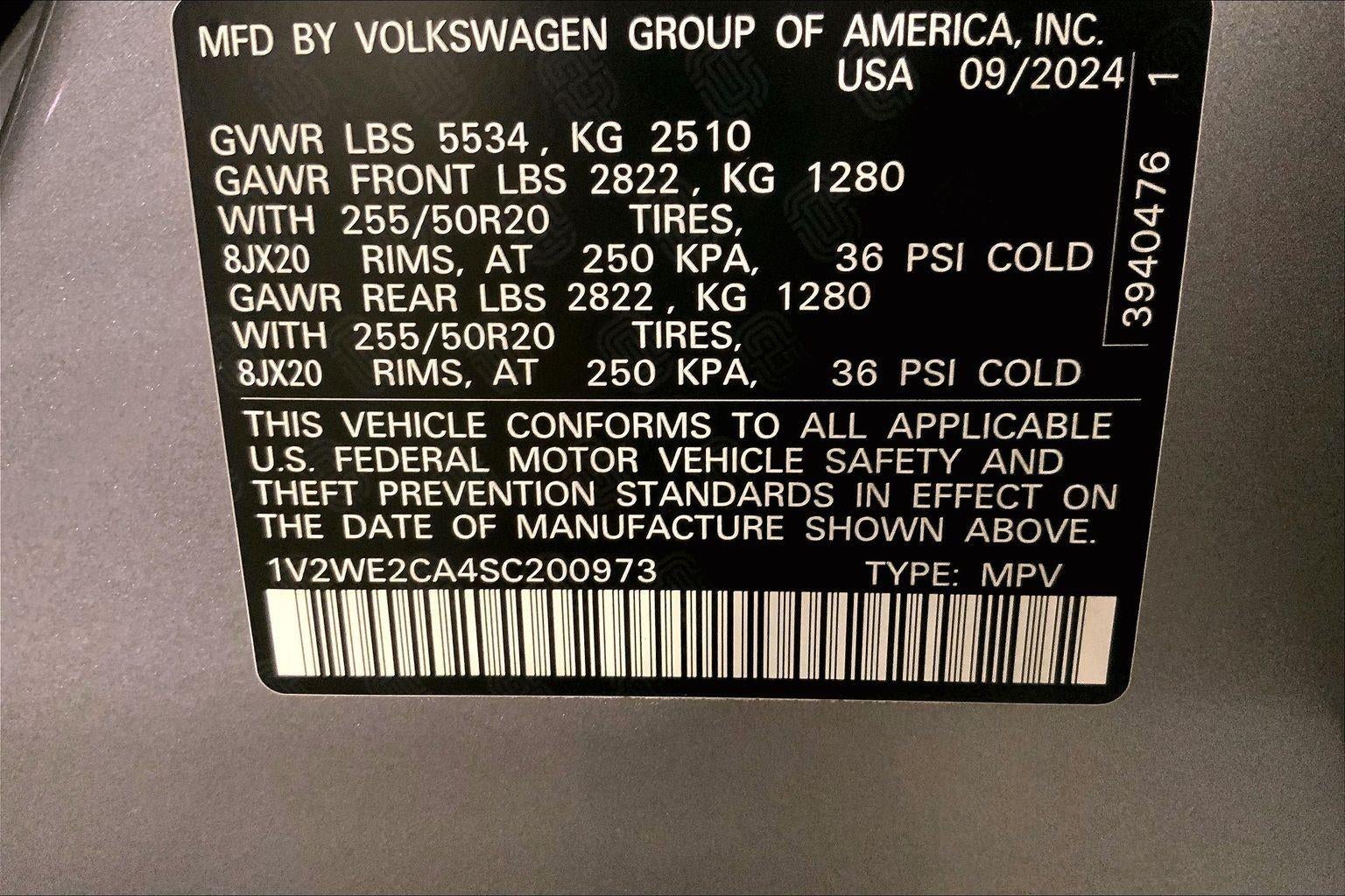 2025 Volkswagen Atlas Cross Sport 2.0T SE w/Technology