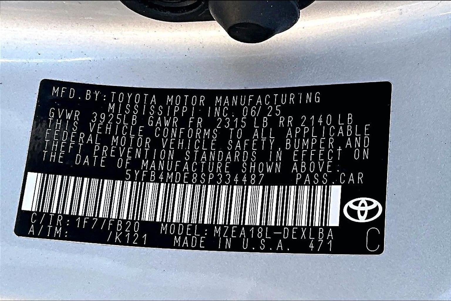 2025 Toyota Corolla LE