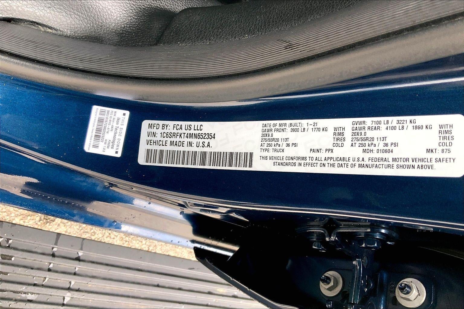 2021 RAM 1500 Limited Longhorn Crew Cab 4x4 5'7' Box