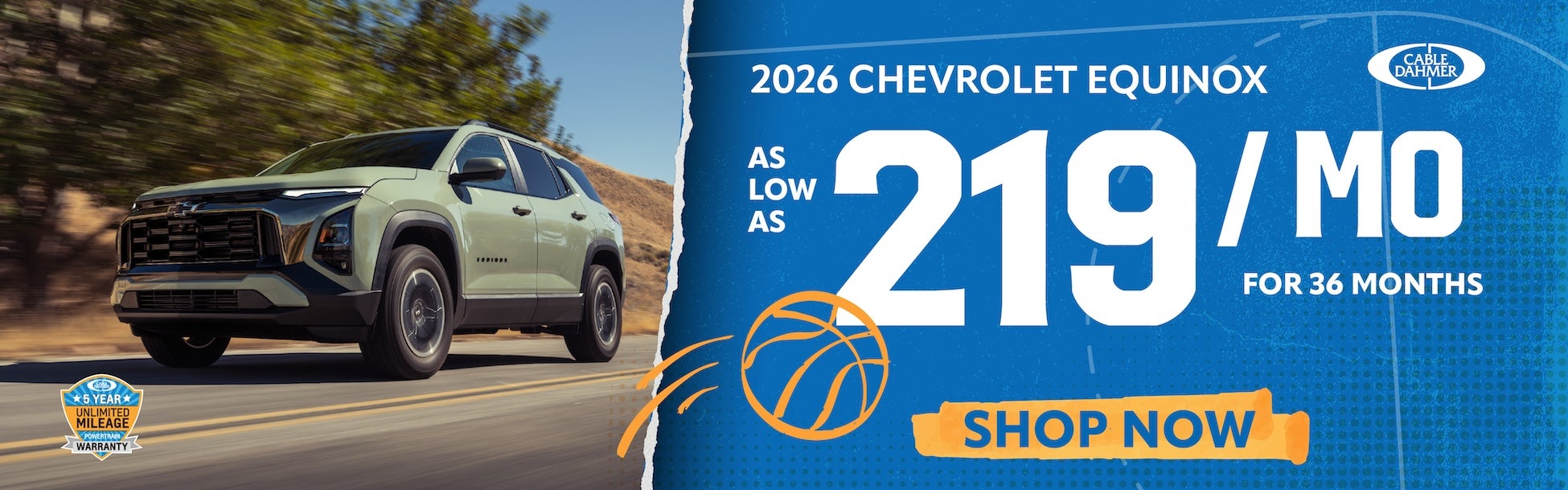 2026 Chevy Equinox for $219/mo 