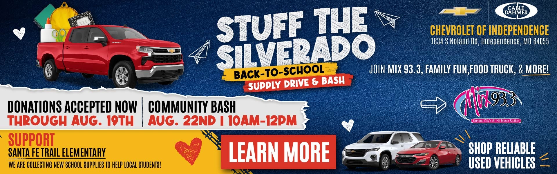 Join us for our Back-to-School Bash on Friday, August 2