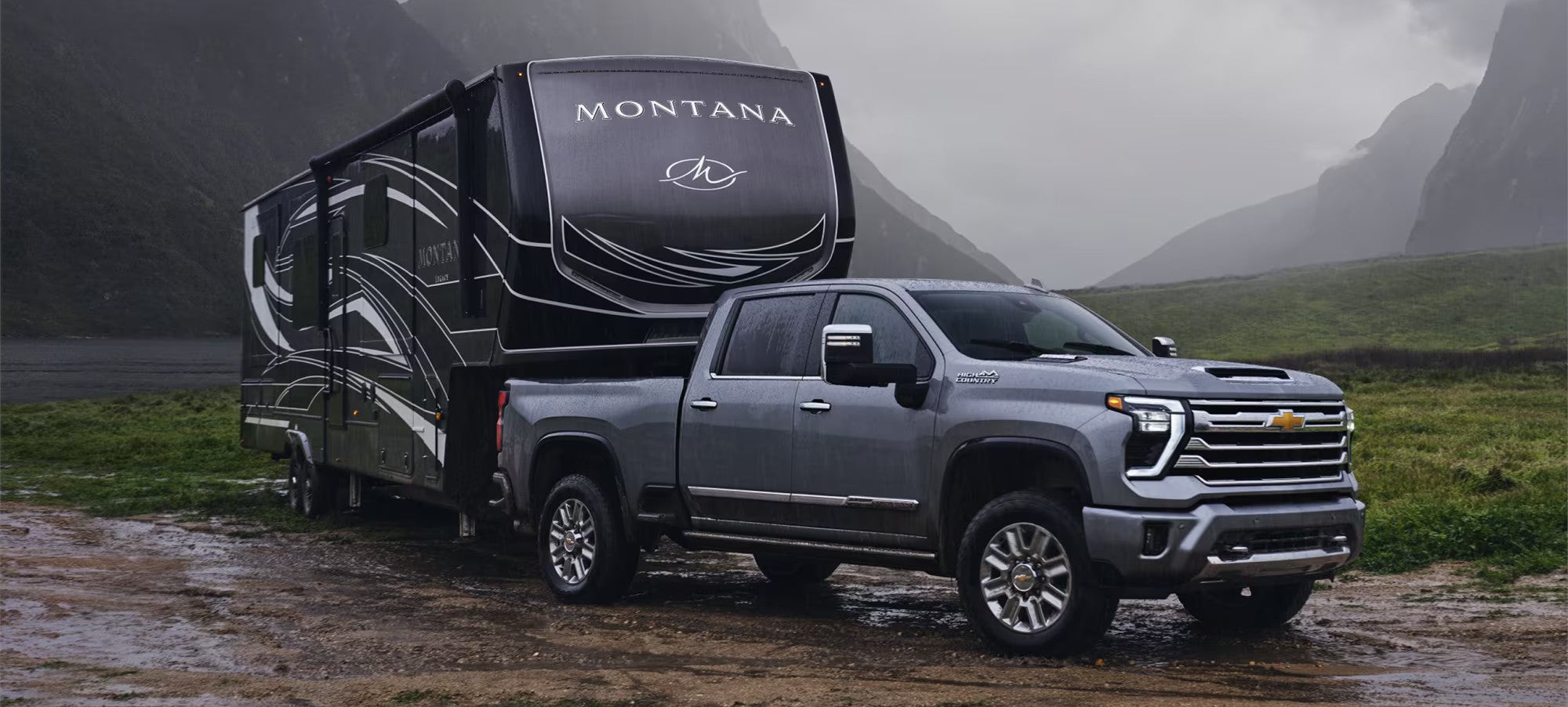 Chevrolet Silverado HD towing camper