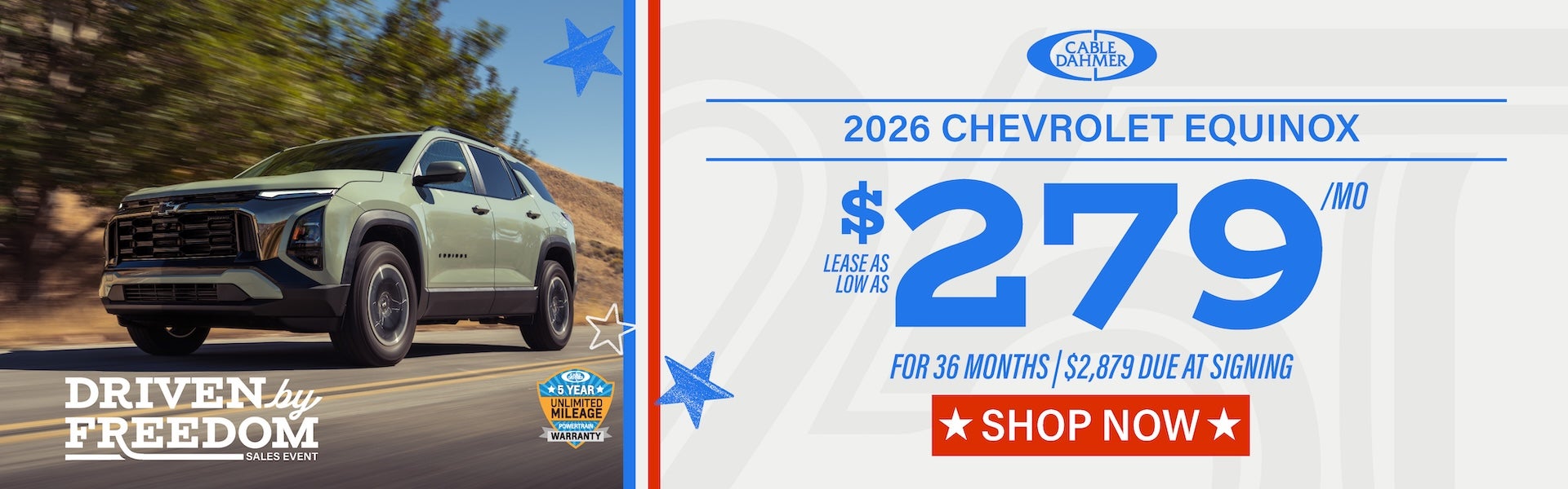 2026 Chevy Equinox lease for $279 a month
